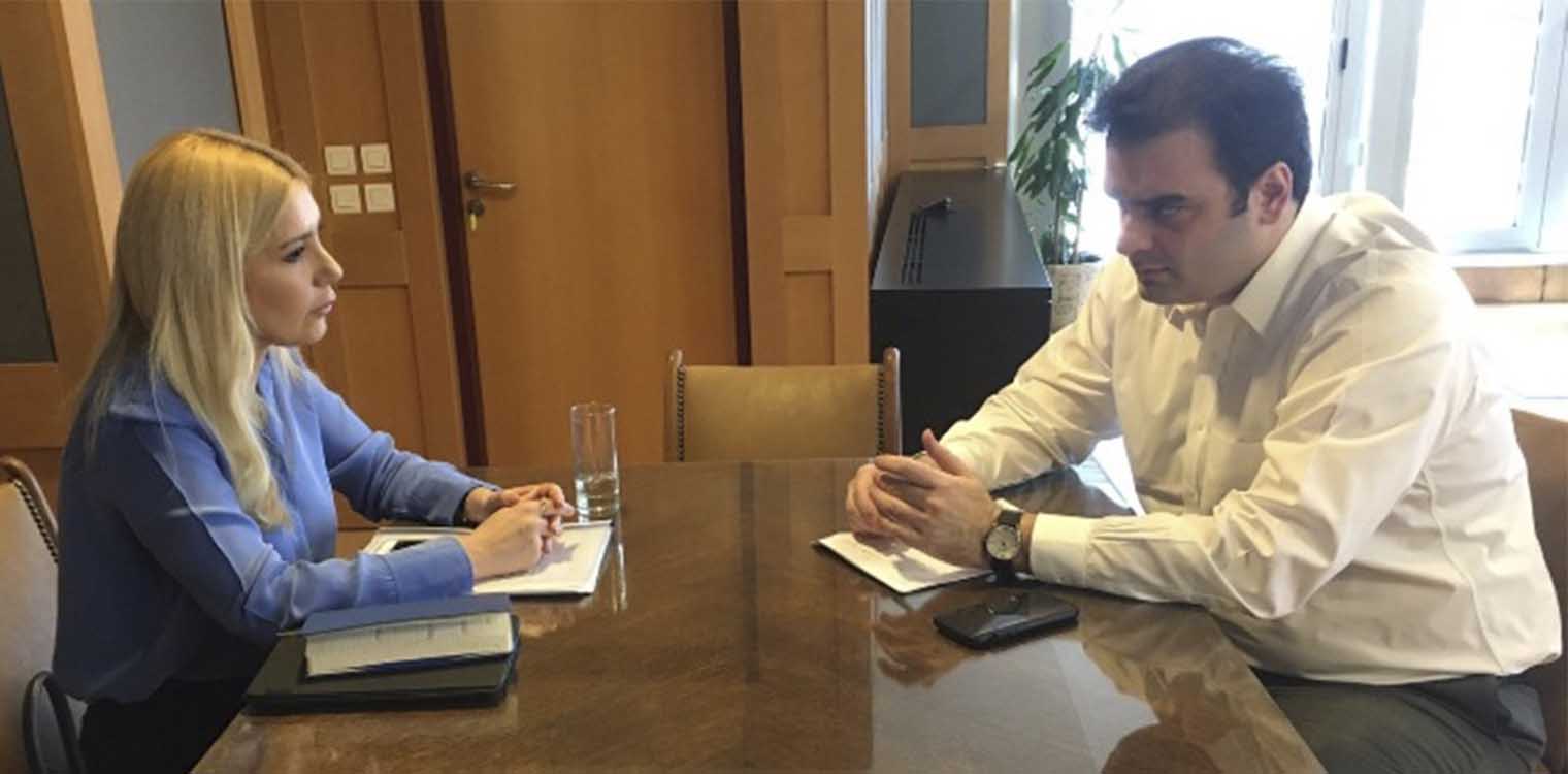 e-ξαγωγές αγροτικών προϊόντων μ’ ένα κλικ - Συνάντηση Πιερρακάκη - Αραμπατζή