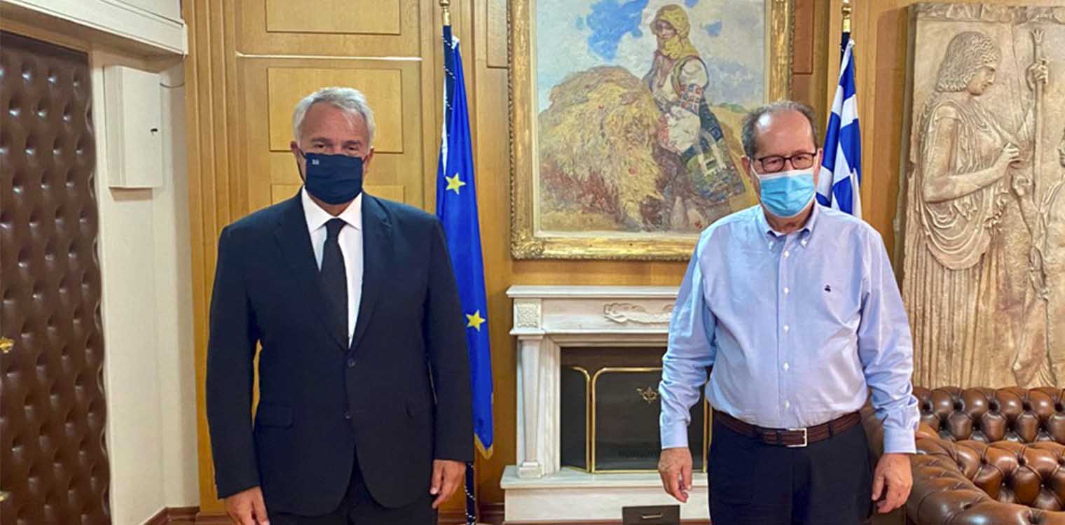 Εποικοδομητική συνάντηση Βορίδη με τον Περιφερειάρχη Πελοποννήσου Π. Νίκα