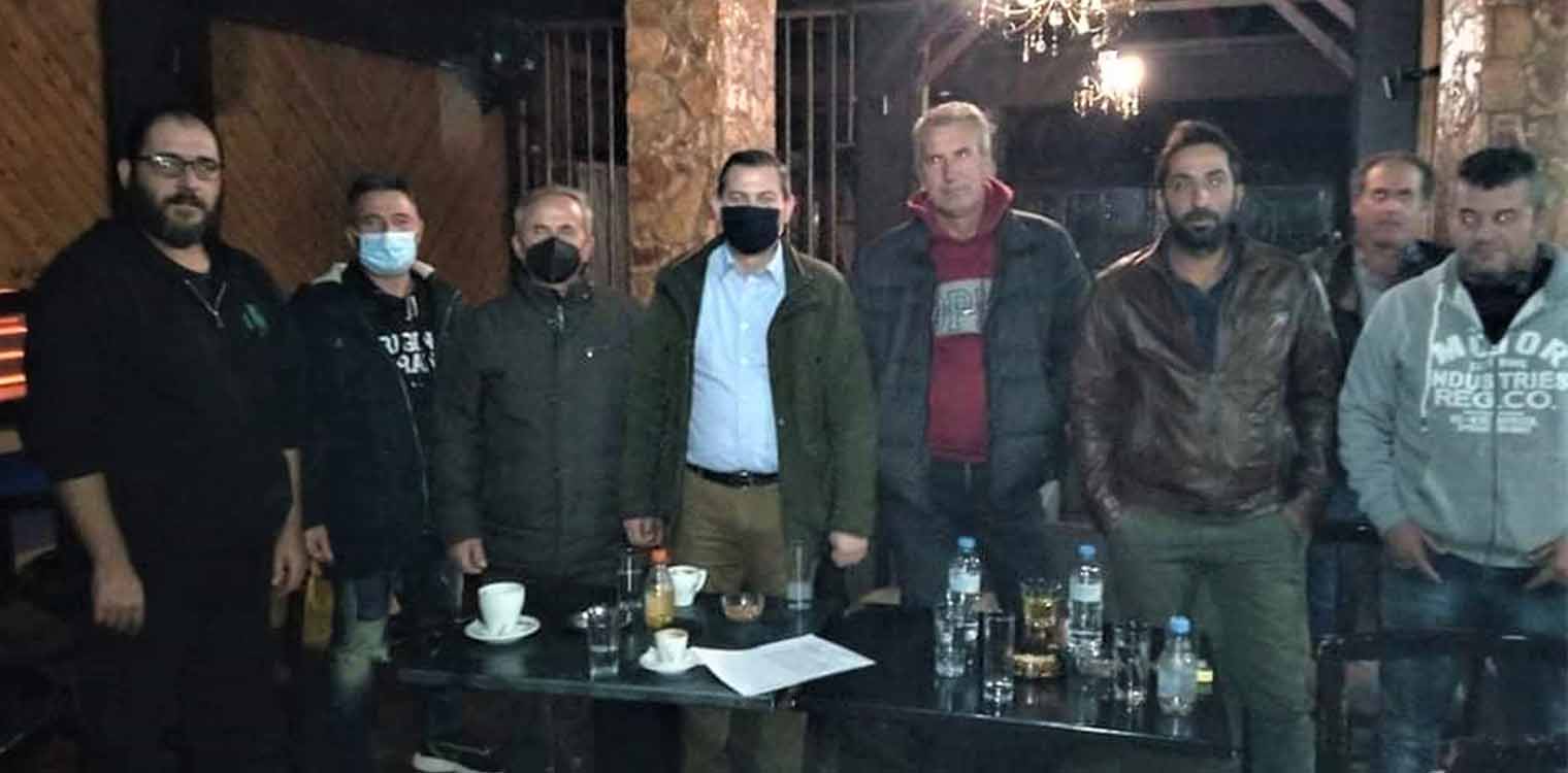 Συνάντηση Βασιλόπουλου με τον αγροτικό σύλλογο Ανδραβίδας - Κυλλήνης στην Μυρσίνη