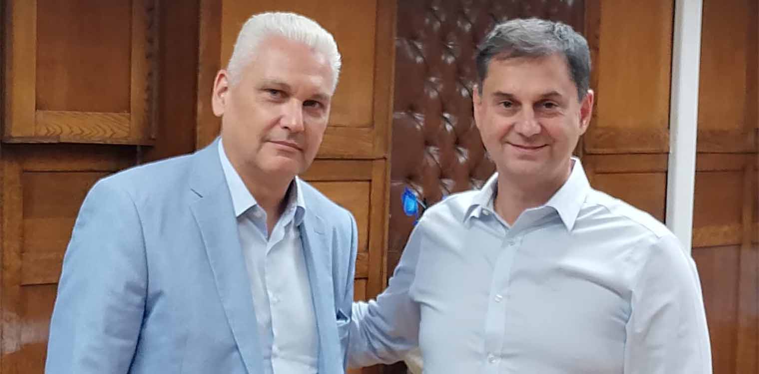 Συνάντηση Φωκίωνα Ζαΐμη με τον Υφυπουργό Οικονομικών Χάρη Θεοχάρη