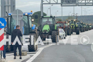 Ηλεία: Έκλεισαν τον κόμβο στον Πύργο οι αγρότες - Μπλόκο σε Πατρών-Πύργου και Ολυμπία οδό (photos &amp; video) (upd)