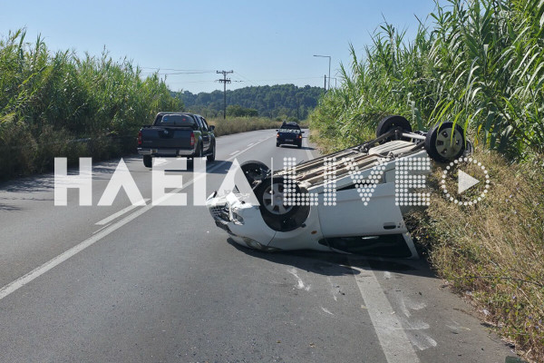 Πύργος: Είχε άγιο η οδηγός σε εκτροπή στην Πύργου - Κυπαρισσίας