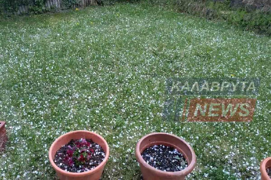 Καλάβρυτα: Καταστροφές στις καλλιέργειες από την χαλαζόπτωση